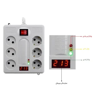 محافظ برق صوتی و تصویری 6 خانه پارت الکتریک مدل PE2060