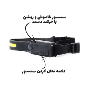 چراغ پیشانی سنسوردار ژله ای مدل COB-XPE
