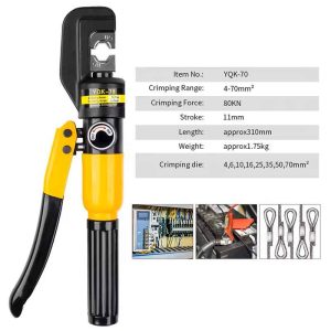 پرس کابلشو هیدرولیک دستی 4 تا 70 مدل YQK-70