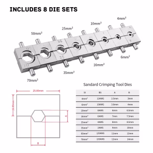پرس کابلشو هیدرولیک دستی 4 تا 70 مدل YQK-70