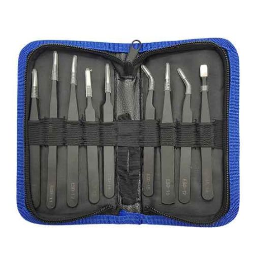 مجموعه پنس 9 عددی آنتی استاتیک کیفی مدل ESD-9