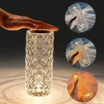 چراغ شب خواب و آباژور کریستالی ریموت دار